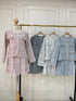 Vintage Tweed Jacket With Pleated Mini Skirts